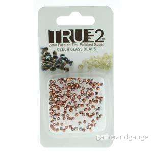 Tjeckiska Firepolish - Crystal Copper Plate AB True2 mm, 2 gram