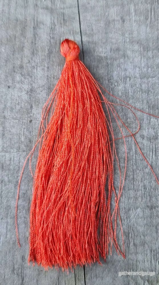 Hänge tassel polyester – Orange 90mm 1 styck