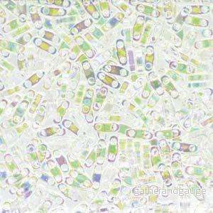 Miyuki Quarter Tila – Clear Transparent Rainbow 5×1,2mm 5 gram