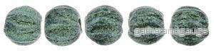 Tjeckiska Melon Round - Metallic Suede LT Green 3mm 50-pack