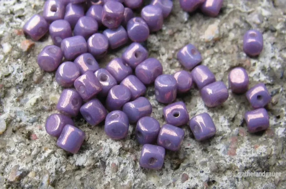 Minos® par Puca® - Opaque Mix Amethyst/Gold Ceramic Look, 5 gram - Bild 2
