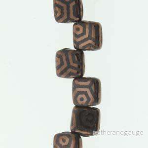 CzechMates Tile Beads - Jet Laser Bronze Web, 1 sträng - Bild 2