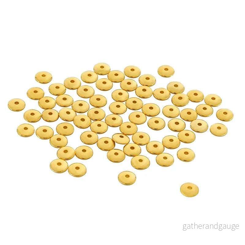 Mellandel 24K guldpläterad – Mini rondell 4×1.3mm 10-pack Mellandel 24K guldpläterad – Mini rondell 4×1.3mm 10-pack