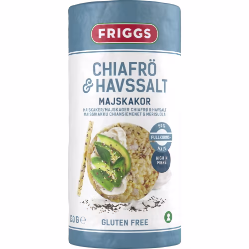 Friggs Majskakor Chiafrö & Havssalt 130 g