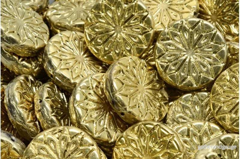 Origami Flower Bead – Full Amber 18mm, 6-pack Origami Flower Bead – Full Amber 18mm, 6-pack