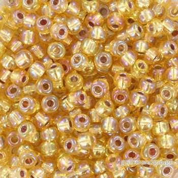 Miyuki Seed Beads – Silverlined Gold AB 8/0, 10 gram Miyuki Seed Beads – Silverlined Gold AB 8/0, 10 gram