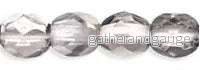 Tjeckiska Firepolish - Crystal Silver 4mm, 50-pack