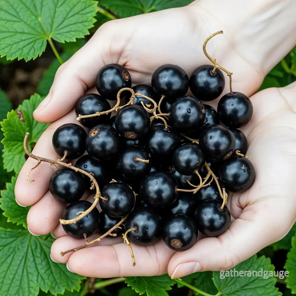 Svartvinbär-Krusbär (Ribes x Nidigrolaria) 'Jostaberry'