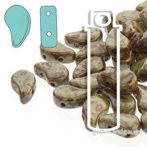 Paisley Duo – Chalk Lazure Green 8x5mm, 22 gram Paisley Duo – Chalk Lazure Green 8x5mm, 22 gram