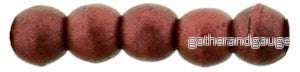 Tjeckiska Druk (Runda) – Matte Metallic Lava 2mm, 50-pack