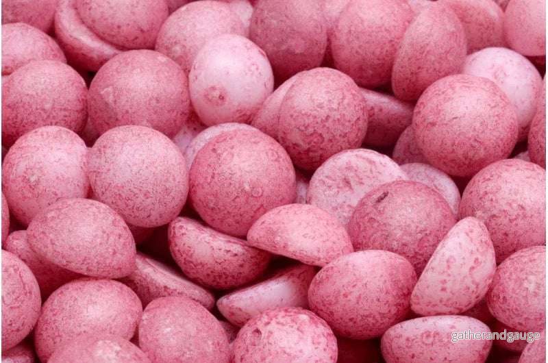 Cabochon – Alabaster Pink Etch Fuchsia 12mm, 6-pack Cabochon – Alabaster Pink Etch Fuchsia 12mm, 6-pack