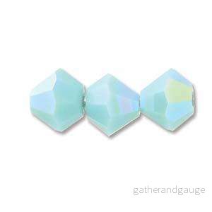 Tjeckiska MC Bicone – Turquoise AB, 4mm 30-pack