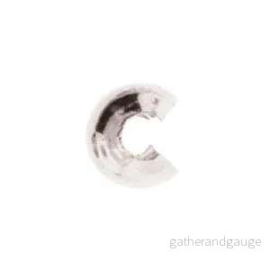Basic Elements - Crimp tube and crimp cover, 4mm smooth, Silver plated, 48-pack - Bild 3