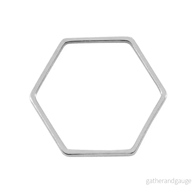 Hexagon Silverpläterad - 12 mm 1 styck