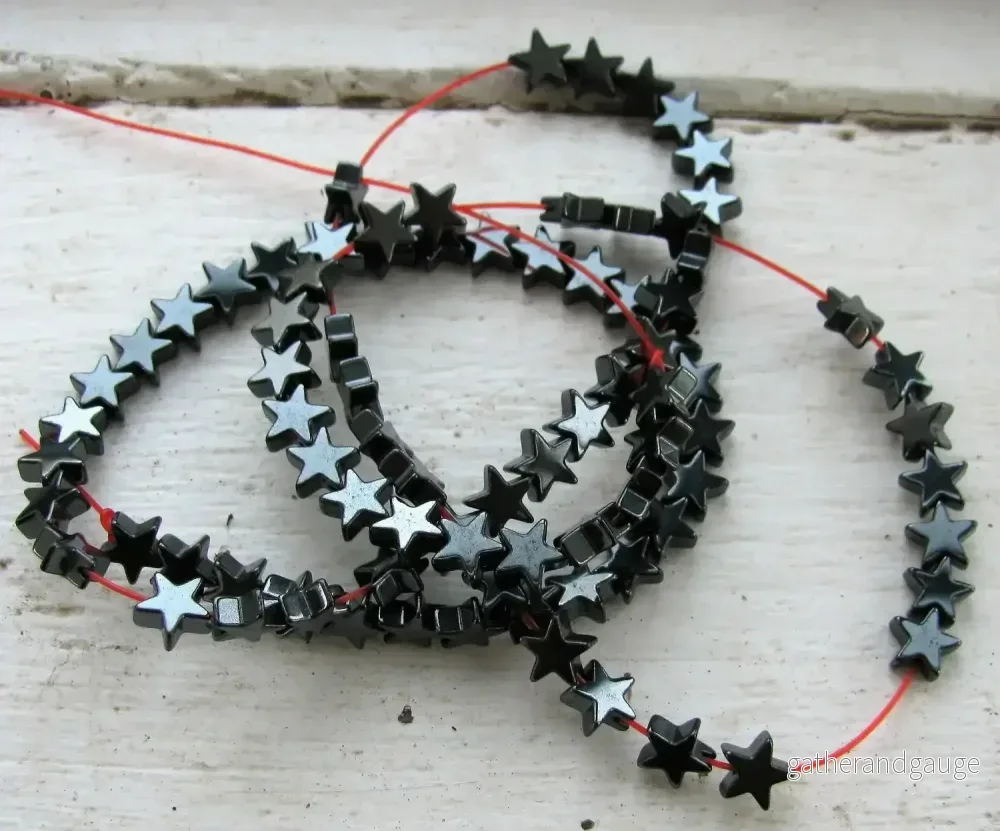 Hematit - Stjärna 6mm 1 sträng - Bild 2
