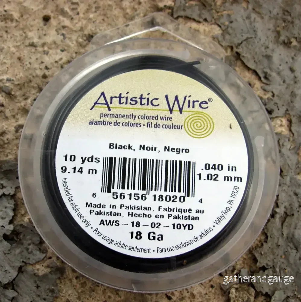 Artistic Wire 18 Ga – Svart, 1 rulle