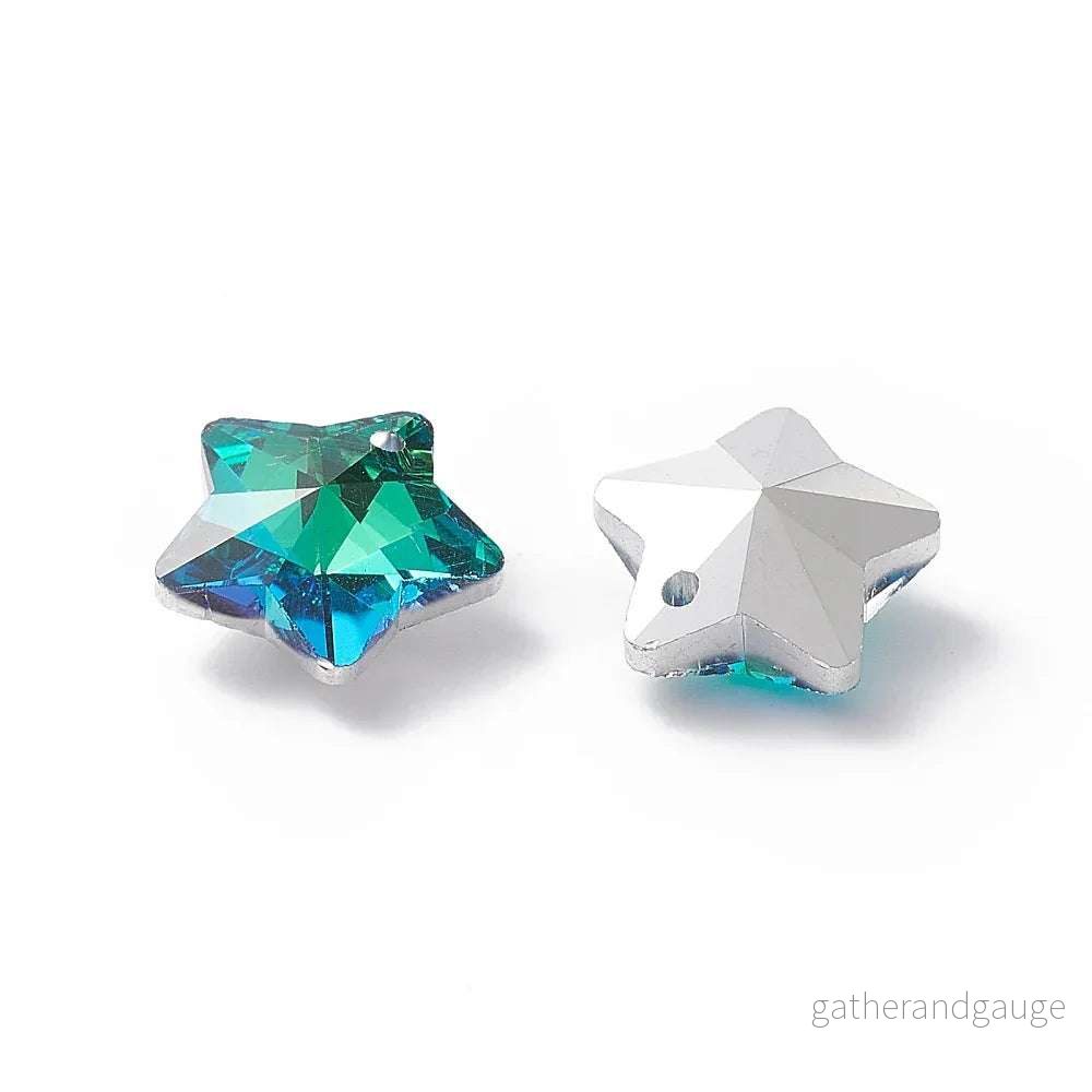 Facetterade Glaspärlor – Stjärna Medium Aquamarine 13mm 1 styck Facetterade Glaspärlor – Stjärna Medium Aquamarine 13mm 1 styck