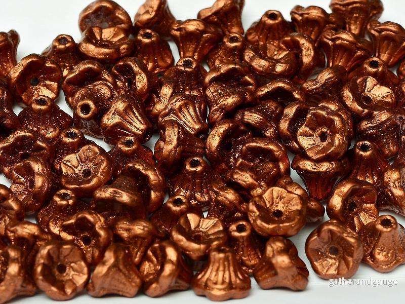 Flower Cup Beads – Copper 7×5 mm, 20-pack