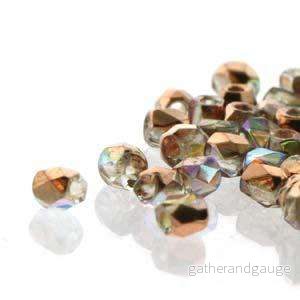 Tjeckiska Firepolish - Crystal Copper Rainbow, True 2 mm, 2 gram - Bild 2