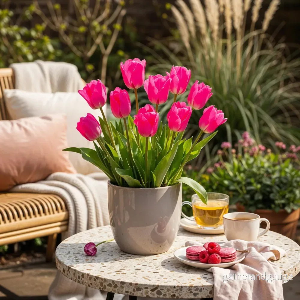 Green boutiQ - Bloembollen - Tulp Triumph Pink - Kleur Roze - 15 stuks - Bolmaat 11/12 - XXL Pack - Bild 3