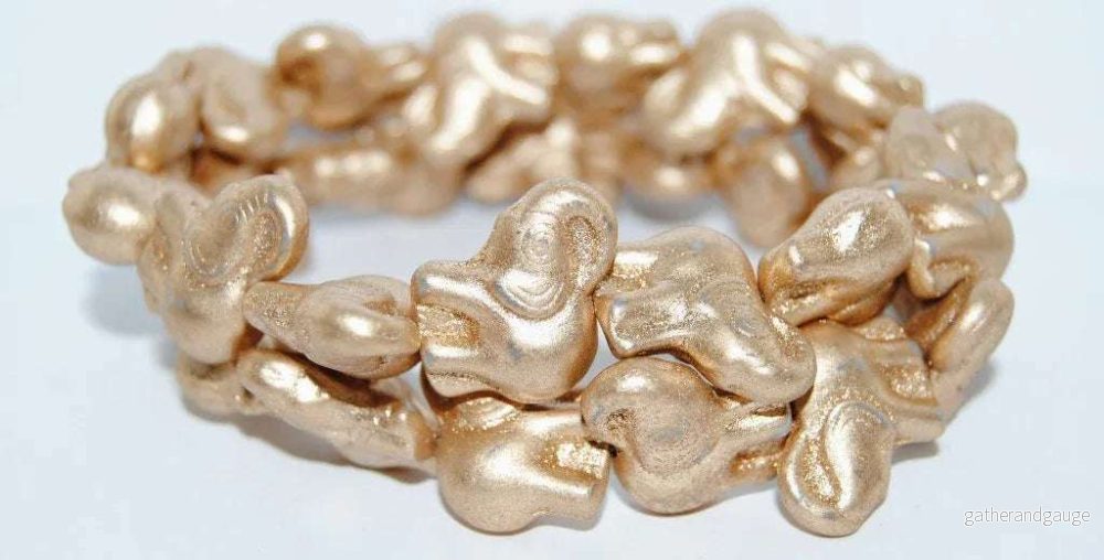 Glaspärla Elefant – Aztec Gold 20mm 1 styck Glaspärla Elefant – Aztec Gold 20mm 1 styck