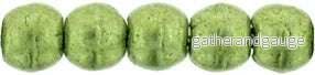 Tjeckiska Druk (Runda) - Saturated Metallic Greenery 2mm, 50-pack - Bild 2