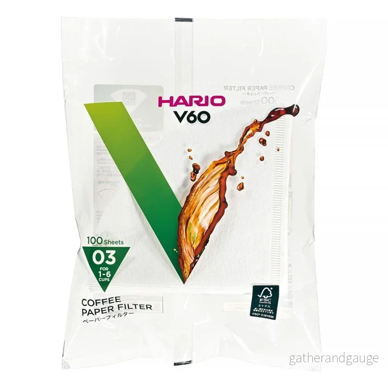 Hario Pappersfilter – V60-03 – 100-pack