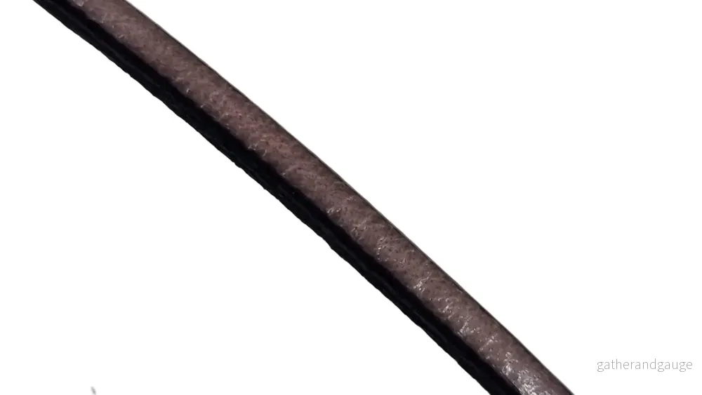Läderband platt bred - Salmon med svarta kanter 3mm, 20 cm - Bild 2