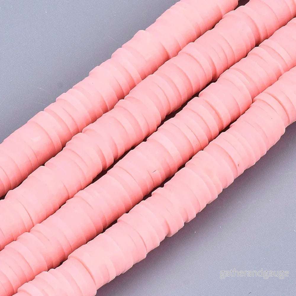 Heishi Pärlor - Rosa 3mm 1 Sträng