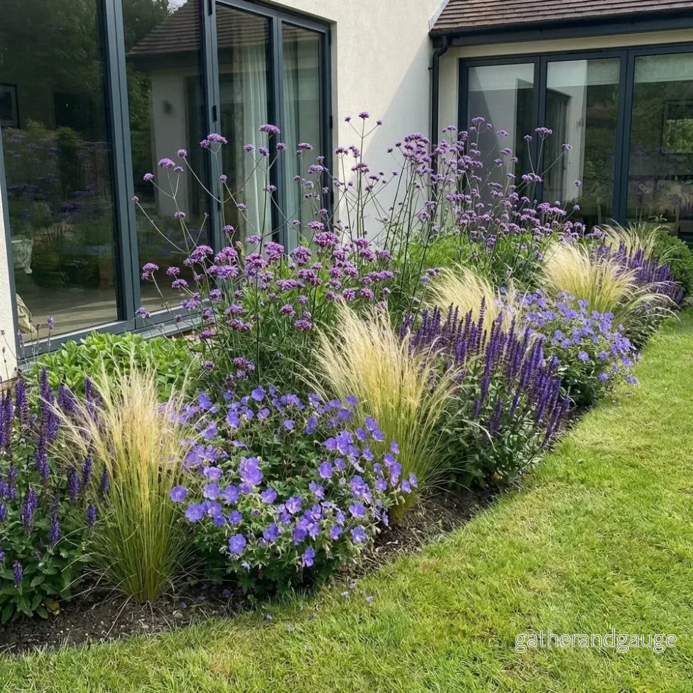 Pack Massif Plein Soleil Violet & Bleu (Stipe Cheveux D’Ange) – 30 plantes