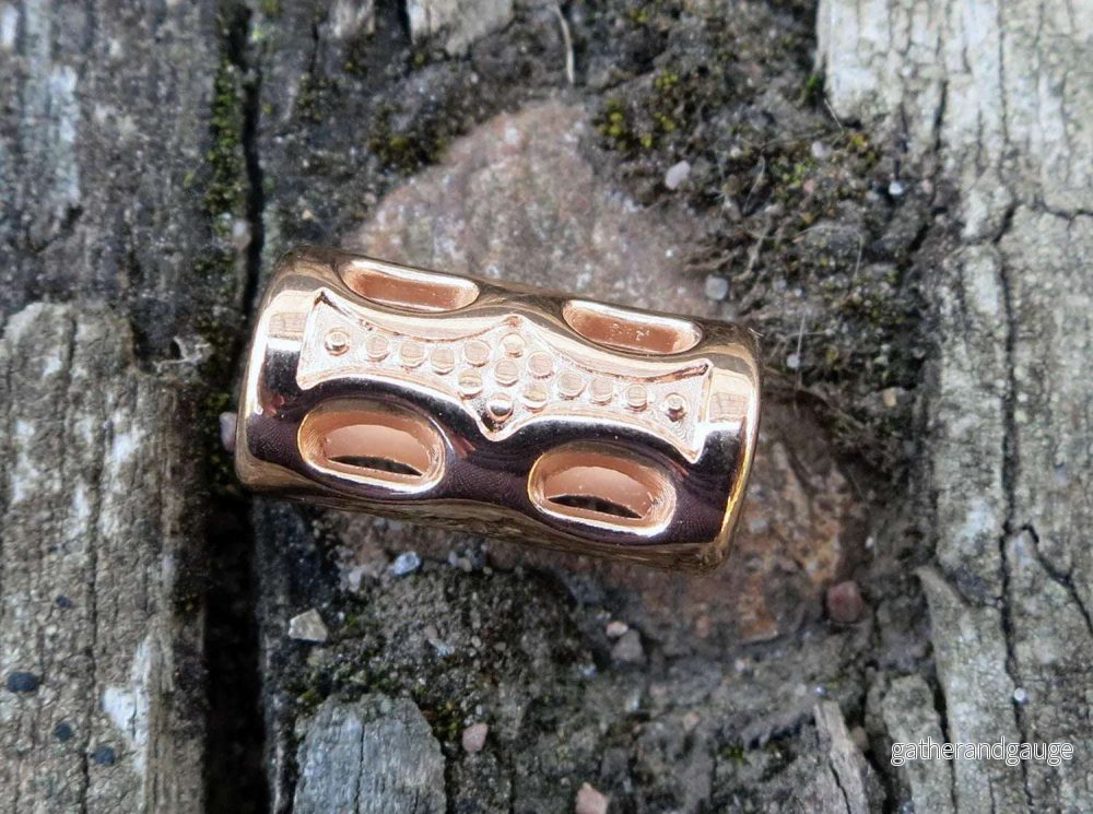 Mellandel Roségfärgad – Tub med hål 7x15mm, 1 styck