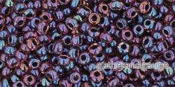 TOHO seed beads - Inside-Color Luster Lt Amethyst/Jet-Lined 11/0, 10gram