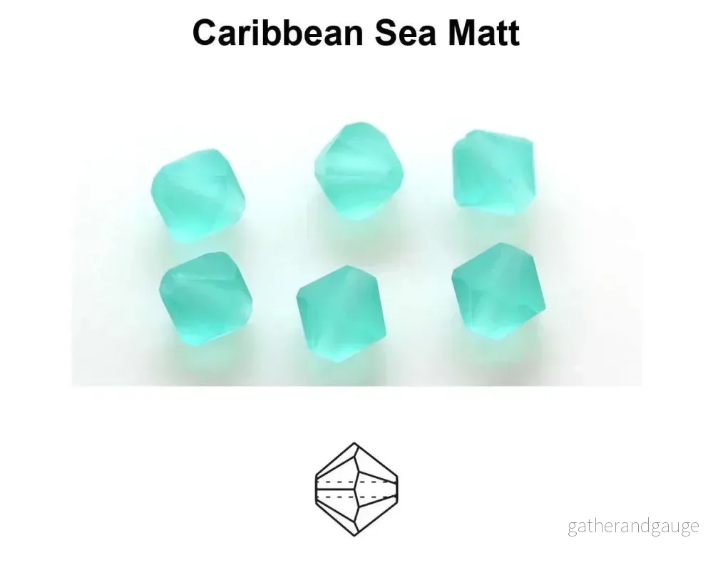 Tjeckiska MC Bicone - Caribbean Sea Matt 3 mm 40-pack