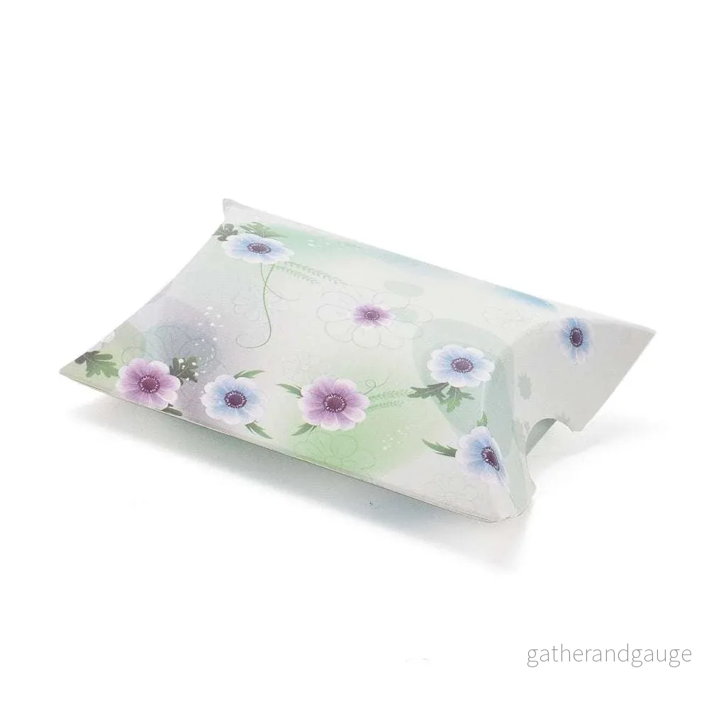 Presentask - Grön med blommor 5-pack - Bild 2