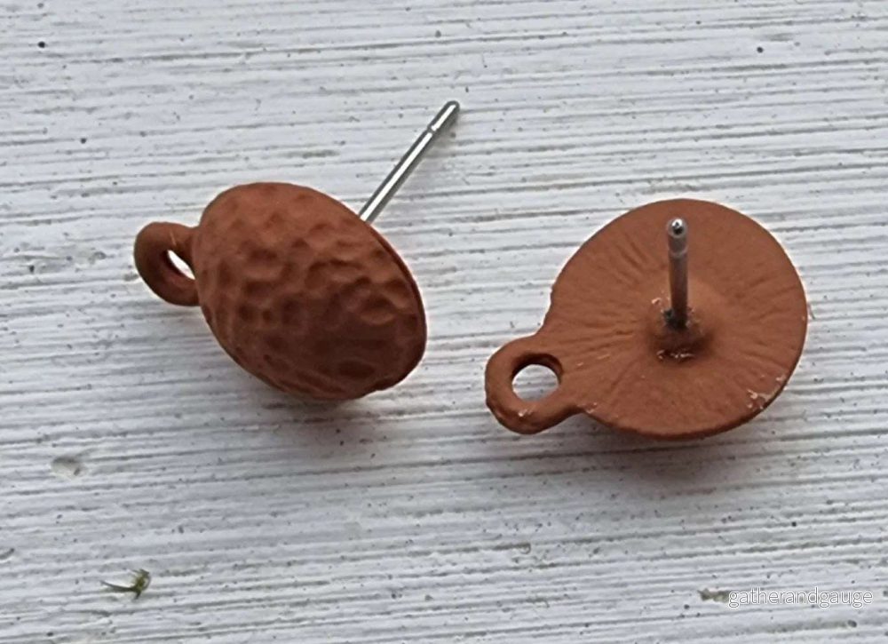 Örstickare Brun - Runt knottrig 10mm, 2-pack - Bild 2