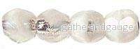 Tjeckiska Firepolish - Crystal / White 3 mm, 50-pack