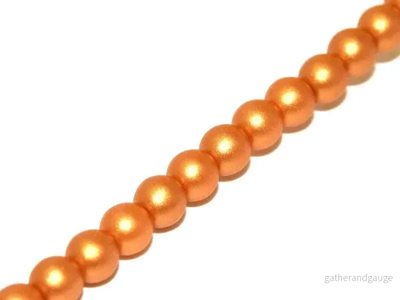 Tjeckiska Druk (Runda) - Metallic Gold 3mm, 1 sträng