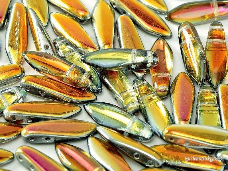 2-hole Dagger - Crystal Marea 5x16mm, 10-pack