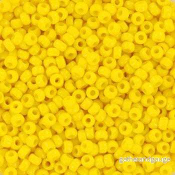 Miyuki Seed Beads - Opaque Dark Yellow 11/0, 10 gram