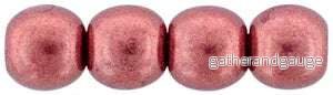 Tjeckiska Druks - Saturated Metallic Valiant Poppy 4 mm, 50-pack