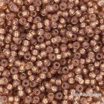 Miyuki Seed Beads - Silverlined Dyed Alabaster Rose Bronze 11/0, 10 gram