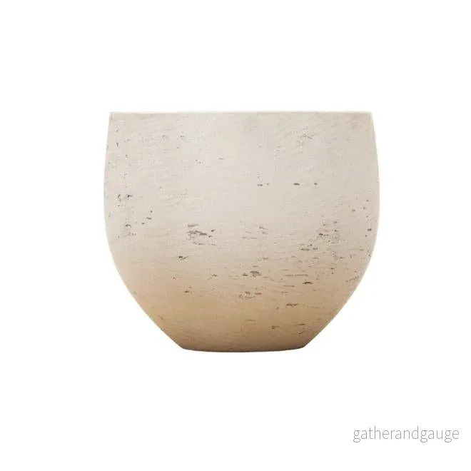 Jumbo Orb Beige Washed Pot 69 cm