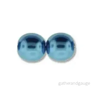 Tjeckiska vaxade glaspärlor - Persian Blue 3mm, 1 sträng - Bild 2