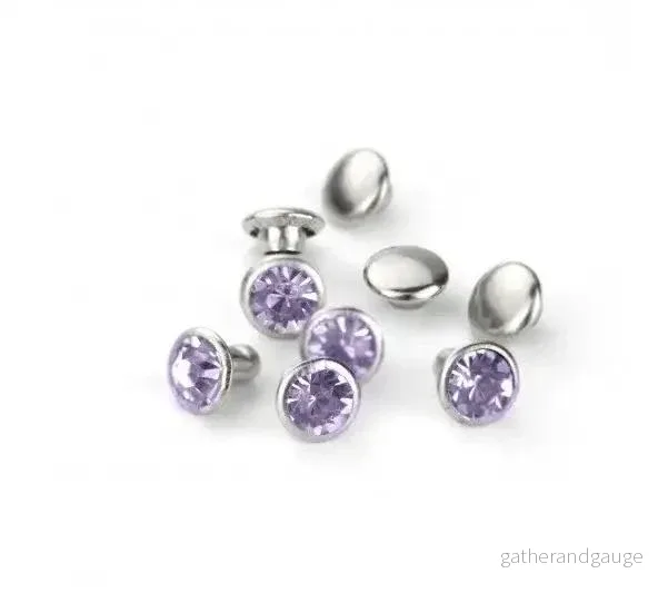 Nitar ImpressArt - Czech Crystal Snap Rivets, Round- Alexandrite (5st) - Bild 2