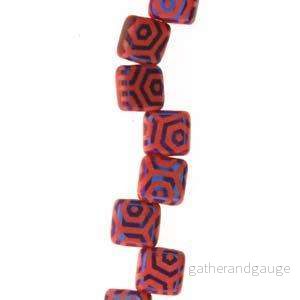 CzechMates Tile Beads – Red Laser Azuro Web, 1 sträng CzechMates Tile Beads – Red Laser Azuro Web, 1 sträng