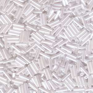 Miyuki Bugle Beads - White Pearl Ceylon 6 mm, 17 gram - Bild 2