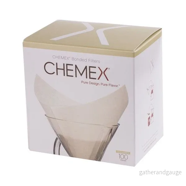 Chemex fyrkantiga pappersfilter – vita – 6, 8, 10 koppar (100 st) Chemex fyrkantiga pappersfilter – vita – 6, 8, 10 koppar (100 st)