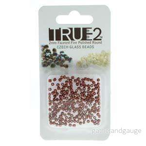Tjeckiska Firepolish – Bronze Fire Red, True 2 mm, 2 gram