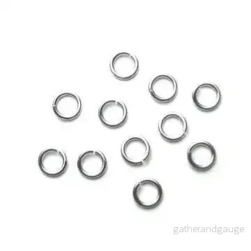 Bindringar silverpläterade - 9x1,5 mm, 20-pack