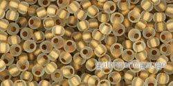 TOHO seed beads - Gold-Lined Frosted Crystal 11/0, 10 gram
